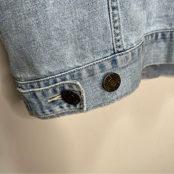 Vintage Guess Distressed Denim Jean Jacket Size Large - Picture 10 of 13